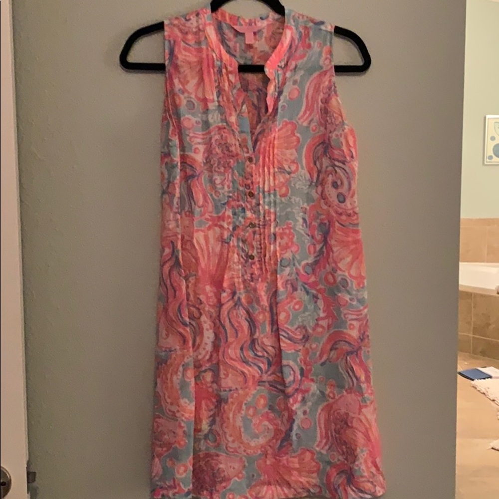 Lilly Pulitzer Linen Dress in Too Much Bubly